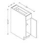 B09 European Base Cabinet 9"Wx34-1/2"Hx24"D