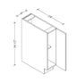 B09FD European Base Cabinet Full Door 9"Wx34-1/2"Hx24"D