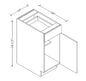 B15 European Base Cabinet 15"Wx34-1/2"Hx24"D