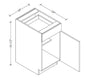 B18 European Base Cabinet 18"Wx34-1/2"Hx24"D