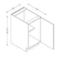 B18FD European Base Cabinet Full Door 18"Wx34-1/2"Hx24"D