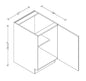 B21FD European Base Cabinet Full Door 21"Wx34-1/2"Hx24"D