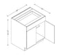 B30 European Base Cabinet 30"Wx34-1/2"Hx24"D