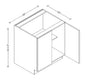 B30FD European Base Cabinet Full Door 30"Wx34-1/2"Hx24"D