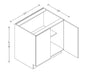B33FD European Base Cabinet Full Door 33"Wx34-1/2"Hx24"D