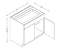 B36 European Base Cabinet 36"Wx34-1/2"Hx24"D