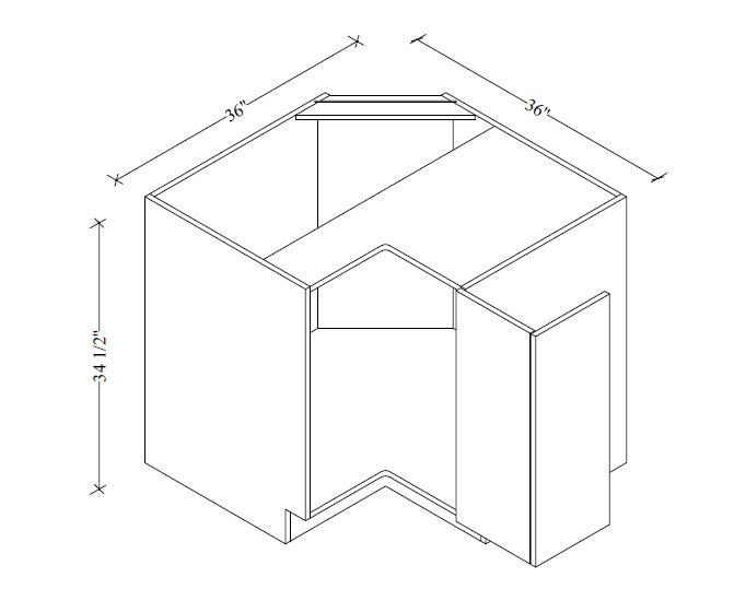 BLS36 Frameless Base Lazy Susan 36"Wx34-1/2"Hx24"D