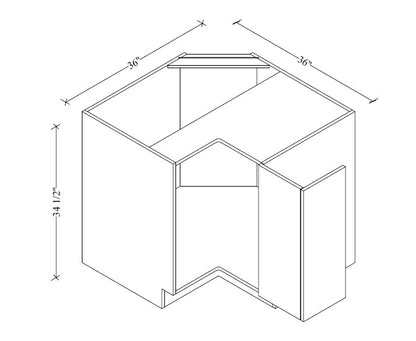BLS33 Frameless Base Lazy Susan 33"Wx34-1/2"Hx24"D