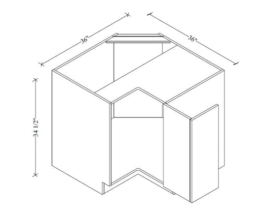 BLS36 Frameless Base Lazy Susan 36"Wx34-1/2"Hx24"D