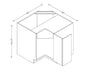 BLS33 Frameless Base Lazy Susan 33"Wx34-1/2"Hx24"D