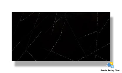 Black Marquina Quartz GFD104 Countertop Prefab and Island for sale