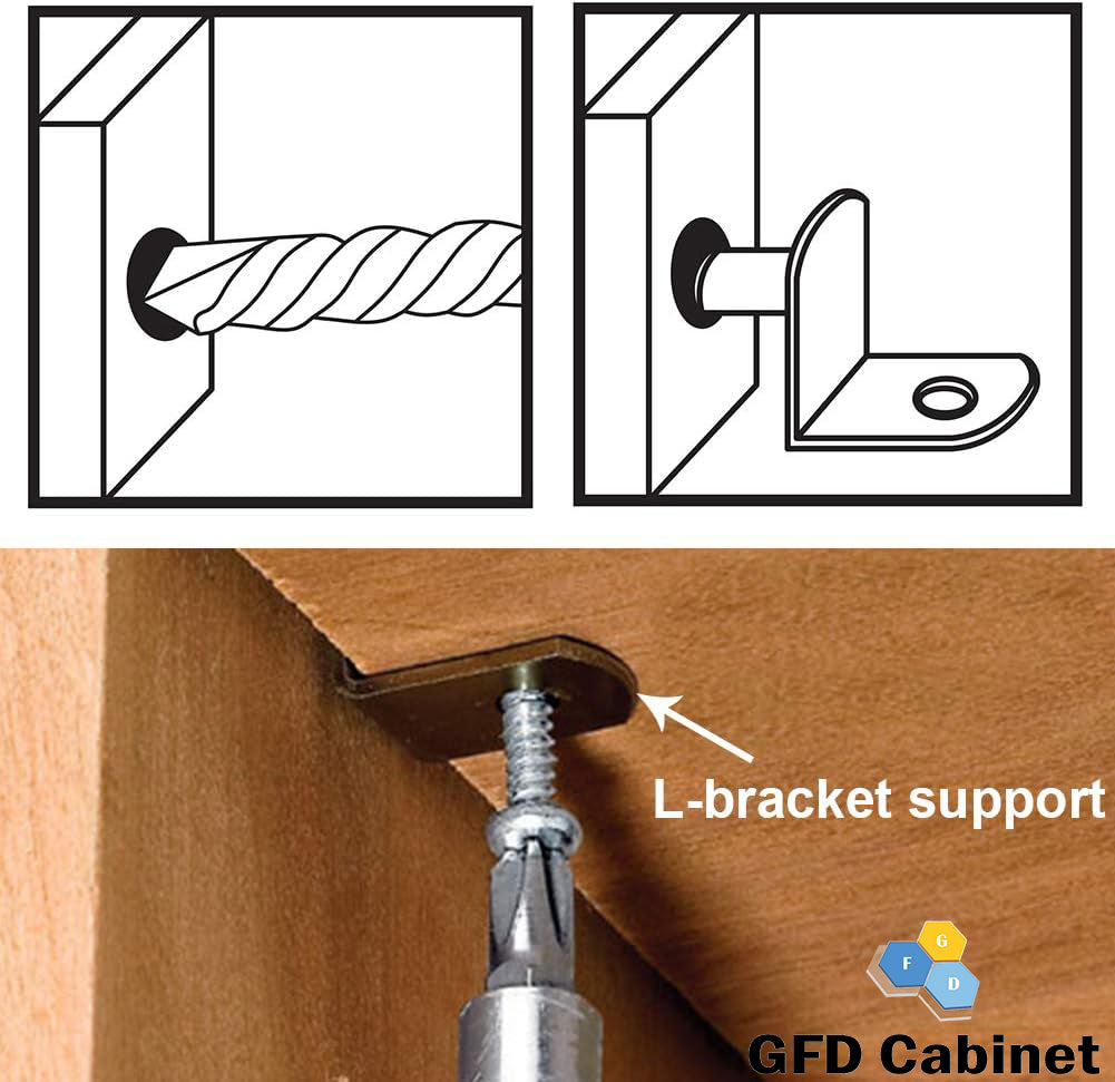 Brass Plated Steel L-Shelf Support Pegs