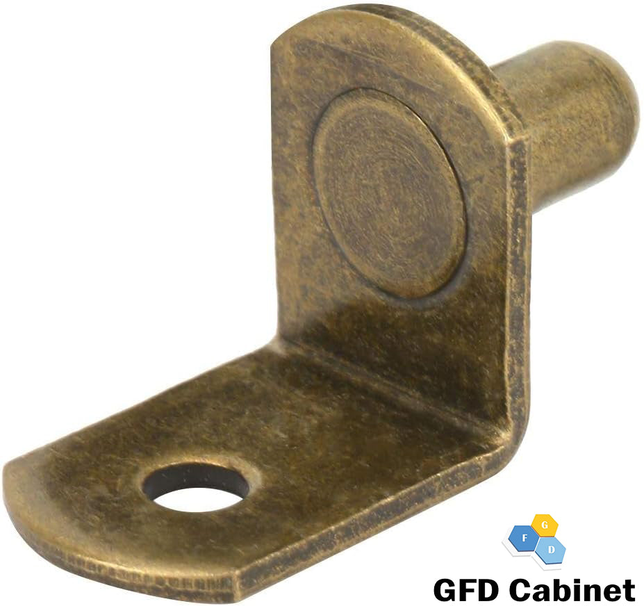 Brass Plated Steel L-Shelf Support Pegs