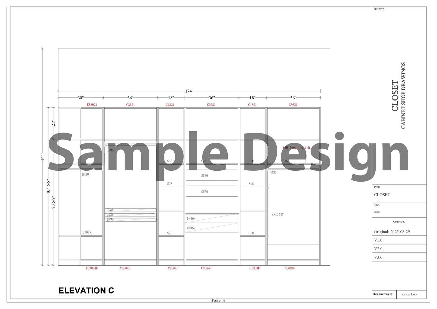 S15D Closet Touch Switch
