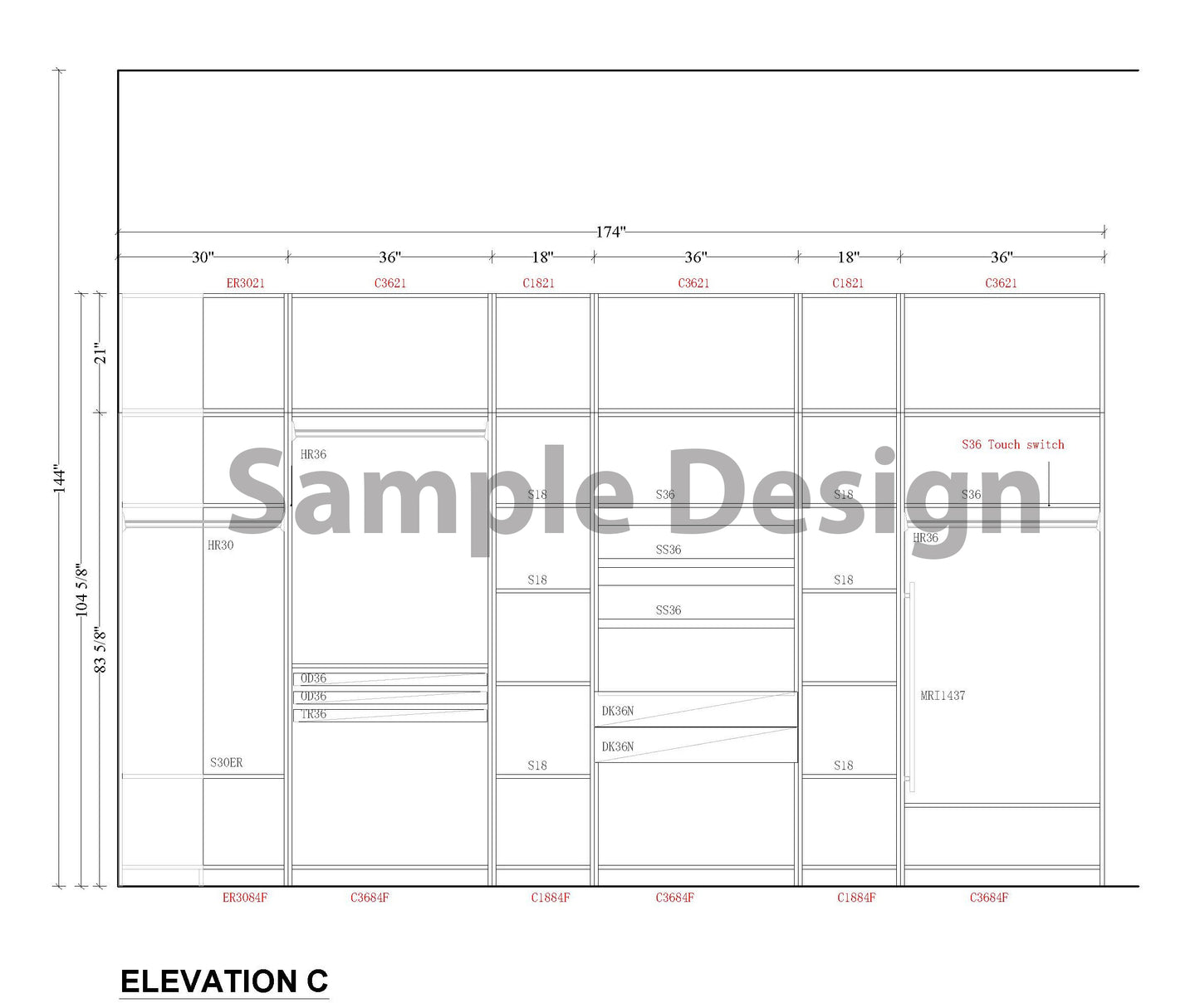 SS30 Shoe Closet Shelf