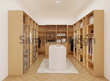 AO-C1584 Ash Oak Base Closet 15"W x 15 5/8"D x 84"H