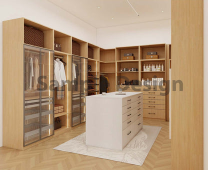 AO-C1584 Ash Oak Base Closet 15"W x 15 5/8"D x 84"H