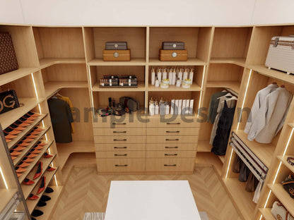AO-C1584 Ash Oak Base Closet 15"W x 15 5/8"D x 84"H