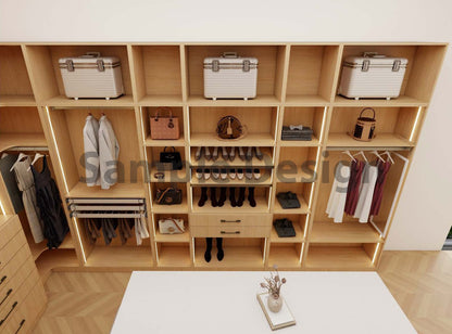 AO-C1584 Ash Oak Base Closet 15"W x 15 5/8"D x 84"H