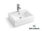 D02 18 Gauge (18G) White Artistic Above Counter Ceramic Basin