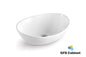 D224A 18 Gauge (18G) White Artistic Above Counter Ceramic Basi