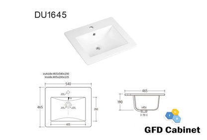 SK-DU1645-WH Ceramic Over Mount Basin
