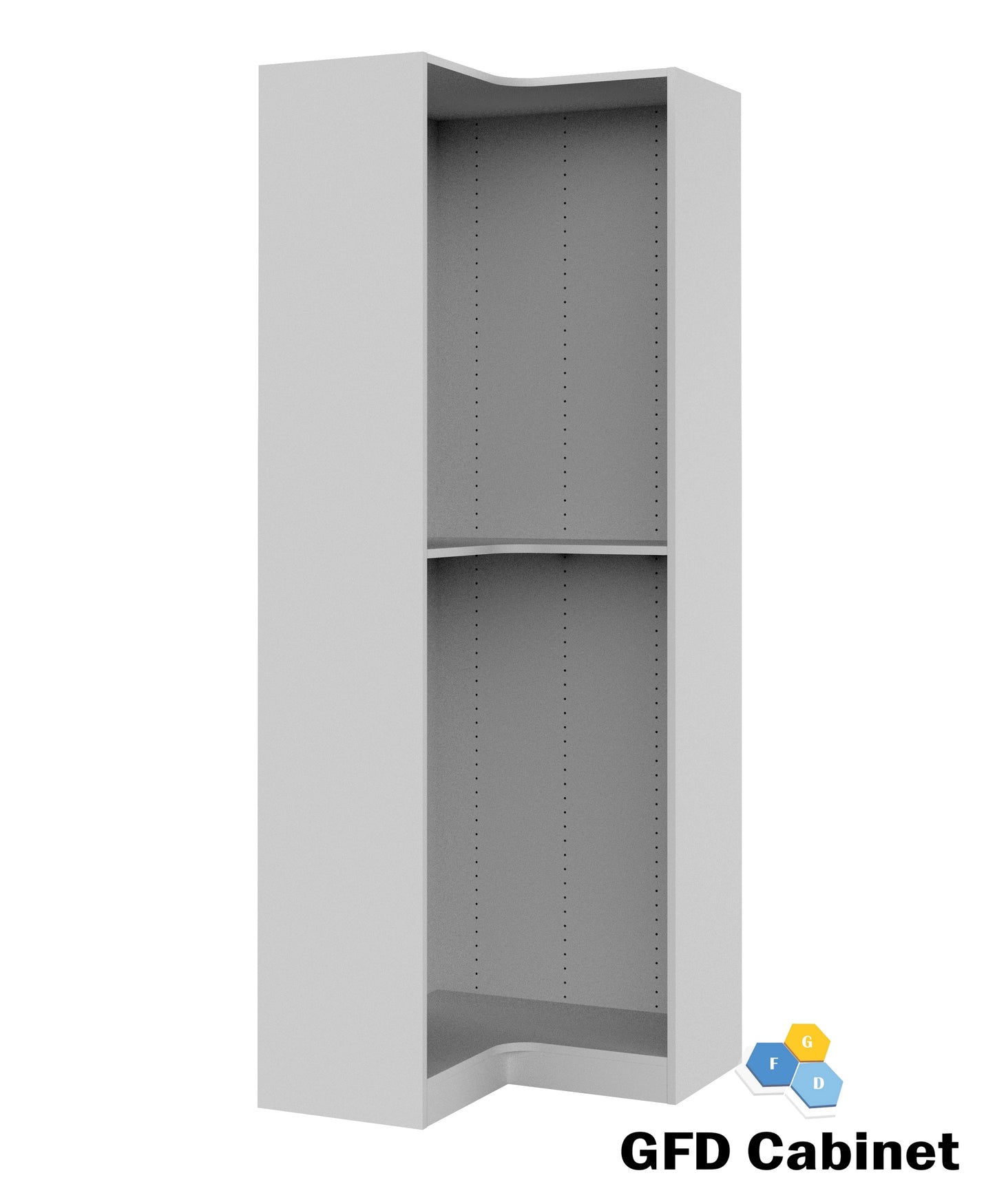 ER3084-LED Easy Reach Closet Classic Oak With LED 30"W x 15"D x 84"H
