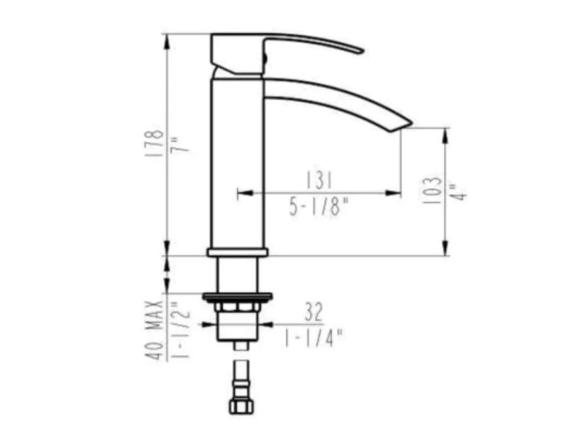 F-LF-N2010001SP-BN Single Handle Lavatory Faucet Brushed Nickel