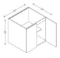 FVB24 Floating Vanity Wall Cabinet 24"Wx22"Hx21"D