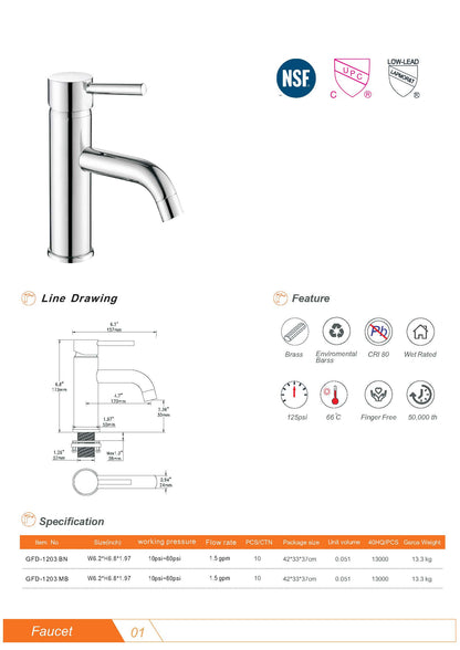 GFD1203 Basin Faucet