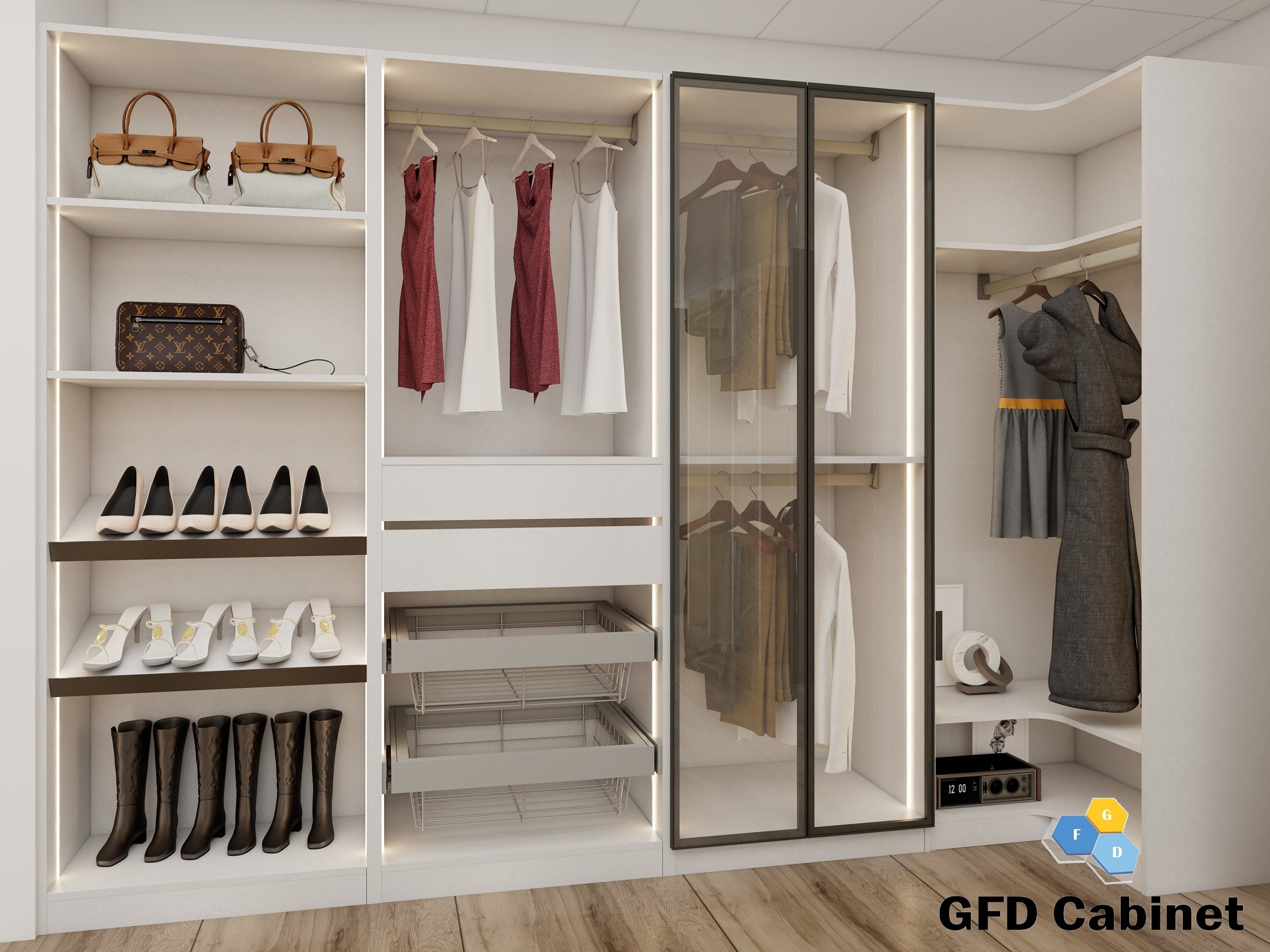 CO-C1584 Classic Oak Base Closet 15