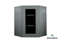 WDC2442GD Shaker Style Wall Diagonal Corner Cabinet With Glass Door 24"Wx42"Hx12"D