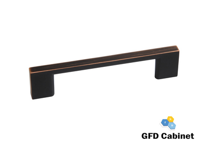 H-1165-128 5-1/16 in. (128 mm) Center-to-Center Cabinet Thin Square Pull Handle Brushed Oil Rubbed Bronze