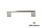 H-1165-160 6-5/16 in. (160 mm) Center-to-Center Cabinet Thin Square Pull Handle Brushed Satin Nickel