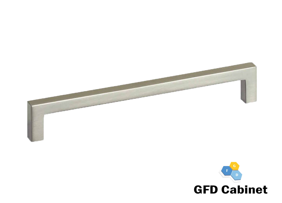 H-21162-128 5-1/16 in. (128 mm) Center-to-Center Cabinet Modern Square Bar Pull Handle Brushed Satin Nickel