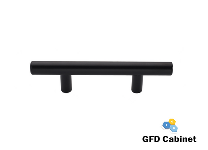 H-6000A-96 3-3/4 in. (96 mm) Center-to-Center Cabinet T-bar Pull Handle Matt Black Hollow