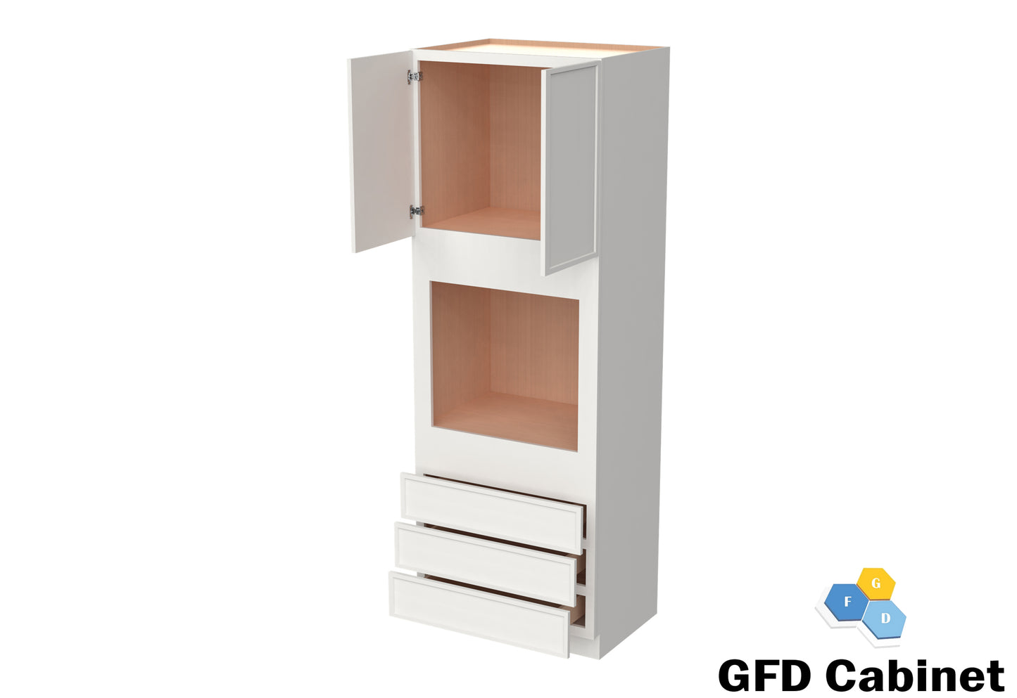 OC3190 Oven Cabinet 31"Wx90"Hx24"D-2D-3DRA