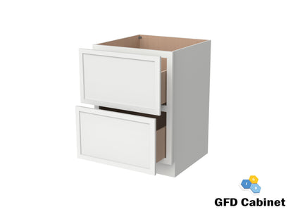 2DB36 Slim Shaker 2-Drawer Base Cabinet 36"Wx34-1/2"Hx24"D