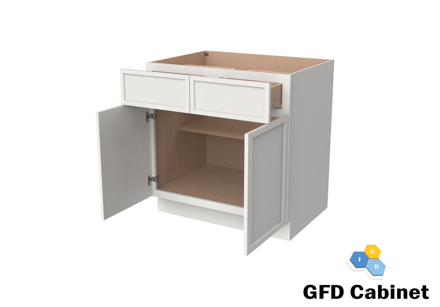 B33 Slim Shaker Base Cabinet 33"Wx34-1/2"Hx24"D