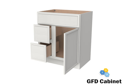 VDB3021L Vanity Sink 3-Drawers Left Side Drawer 30"Wx34-1/2"Hx21"D
