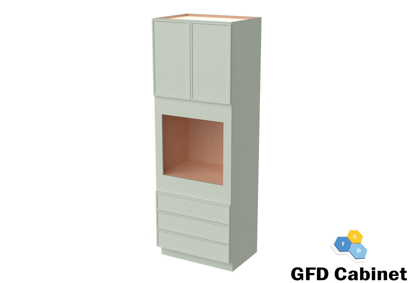 OC3190 Oven Cabinet 31"Wx90"Hx24"D-2D-3DRA