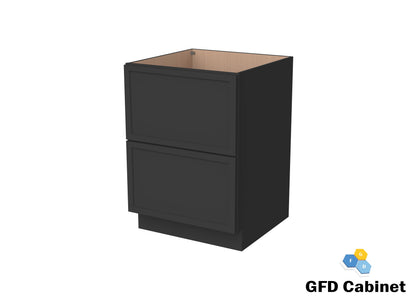2DB36 Slim Shaker 2-Drawer Base Cabinet 36"Wx34-1/2"Hx24"D