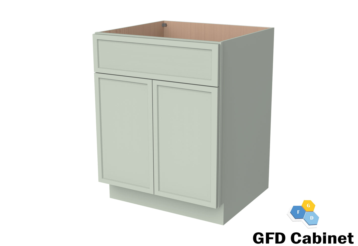 V3021 Slim Shaker Vanity Base 30"Wx34-1/2"Hx21"D