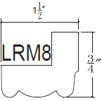 LRM8 Shaker Style Cabinet Light Rail Molding 96"Hx1-1/2"W