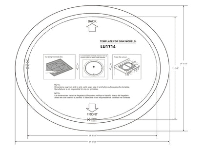 LU1714 White Ceramic Undermount Basin
