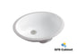 LU1714 18 Gauge (18G) White Ceramic Undermount Basin Inside