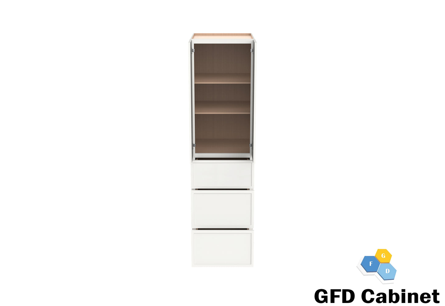 PC3684 Slim Shaker Wall Pantry 36"Wx84"Hx24"D