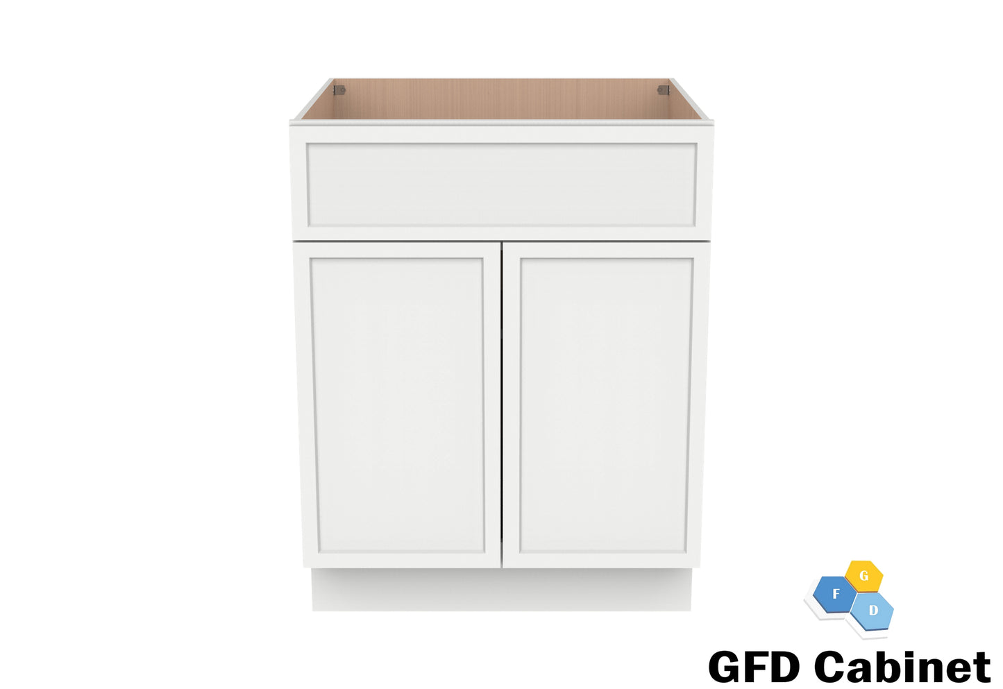 V3021 Slim Shaker Vanity Base 30"Wx34-1/2"Hx21"D
