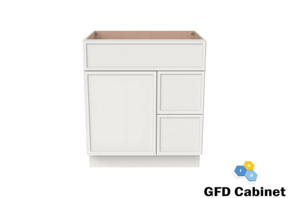 VDB3021R Vanity Sink 3-Drawers Right Side Drawer 30"Wx34-1/2"Hx21"D