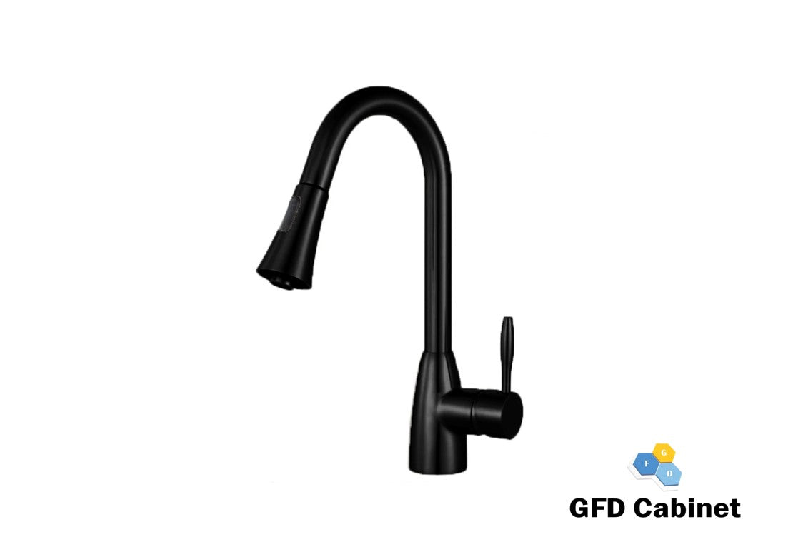 N88402 Single Handle Pull Down Kitchen Faucet Black